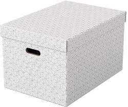 ESSELTE Tárolódoboz, L méret, ESSELTE "Home", fehér (628286) - csillag