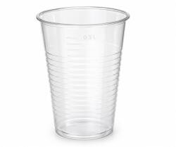  Műanyag pohár, 3 dl, 50 db, víztiszta (SM-CS-8300) - csillag