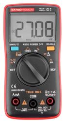 EXTOL PREMIUM 5 év digitális multiméter; Amper/Volt/Ohm mérő, True RMS, hangjelző funkcióval, CE, 2 db 1, 5V AA elem (8831254)