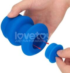 Lovetoy Pinnacle Pro Bulge Peeper Silicone Anal Plug, Blue
