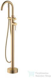 AREZZO design ASTRO szabadon álló kádtöltő csaptelep zuhanyszettel, szálcsiszolt bronz AR-905011BB (AR-905011BB)