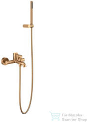 AREZZO design ASTRO kádtöltő csaptelep zuhanyszettel, szálcsiszolt bronz AR-90322BB (AR-90322BB)