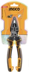 INGCO Patent multifunctional 8 in 1, 20cm, otel Cr-V, acoperire teflon, maner TPR ergonomic (HMFCP28200) - ingcomag Cleste