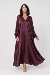 SHOPIKA Rochie lunga tip caftan din satin cu matase si vascoza - bordo Talie unica