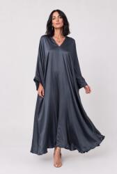SHOPIKA Rochie lunga tip caftan din satin cu matase si vascoza - gri Talie unica