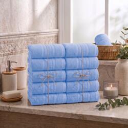 Ralex Pucioasa Pachet 10 prosoape baie 70x140 cm Bumbac 100%, Greek Border 500 grame/mp, Bleu (Azure Oasis) (100.279-10-110241) Prosop