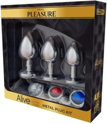Alive Metal Plug Kit Set 3 Dopuri Anale Metalice cu Cristale