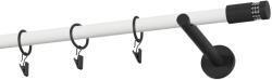MCe System - Galerie 19 mm bară standard - simplă - CYLINDER CRYSTAL - alb negru (GKL/191/O/WBCCR) Suport draperie