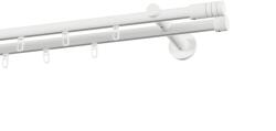 MCe System - Galerie 19x19 mm bară cu șină - dublă - TECHNO - alb (GKL/192/D/WWTEC) Suport draperie