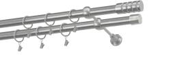 MCe System - Galerie 25x25 mm - dublă - CYLINDER CRYSTAL - satin (GAL/25X25/SCYLCRY) Suport draperie