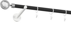Fornest - Galerie 19 mm bară standard - simplă - SFERA - negru alb (GKL/191/O/BWSFE) Suport draperie