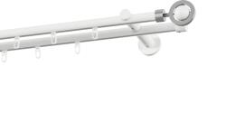 MCe System - Galerie 19x19 mm bară cu șină - dublă - SFERA - alb (GKL/192/D/WWSFE) Suport draperie