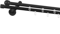 Fornest - Galerie 19x19 mm bară cu șină - dublă - TODI MAX - negru (GKL/192/D/BBTOD) Suport draperie