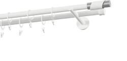 MCe System - Galerie 19x19 mm bară standard - dublă - PARIS - alb (GKL/192/O/WWPAR) Suport draperie