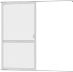 Fornest - Plase anti-insecte pentru UȘI - glisante - GRI RAL9006 - cu traversă (SH/POS/DV/B/P9006)
