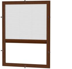 Fornest - Plase anti-insecte pentru FERESTRE - PLISSE EASY - NUC - imitație lemn (SH/PLS/OK/EAS2179)