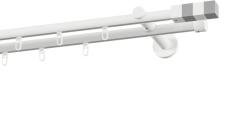 MCe System - Galerie 19x19 mm bară cu șină - dublă - PATRAT - alb (GKL/192/D/WWKVA) Suport draperie