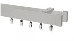 MCe System - Galerie MODERN dublă - fixare pe perete - nuanța INOX (MOD/2DR/STR/INO) Suport draperie
