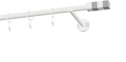 MCe System - Galerie 19 mm bară standard - simplă - PATRAT - alb (GKL/191/O/WWKVA) Suport draperie