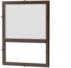 Fornest - Plase anti-insecte pentru FERESTRE - PLISSE EASY - MARO ÎNCHIS - RAL 8019 (SH/PLS/OK/EAS8019)