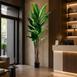  Planta artificiala tip bananier 210 cm, 31 frunze, verde, cu ghiveci (AT1CT-IM1P-PL1D-BJ201)