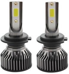 Techstar Set 2 LED-uri Auto Techstar® V6, H7, 40w, 4000 Lumeni, 6500K, AUTO, 12-24 Volti, COB, Canbus, Radiator Aluminiu (SKU2396)
