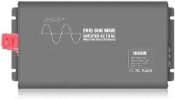 Techstar Invertor de putere Techstar® cu unda sinusoidala pura, 1000W, intrare DC 24V, iesire AC 220V, afisaj LCD, pentru sisteme cu baterii 24V (SKU2778)