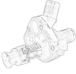 PEUGEOT Termostat Sistem Racire Citroen C3 Aircross Ii C3 Iii Opel Corsa F Crossland X Crossland X / Crossland Peugeot 2008 I (9811034680)