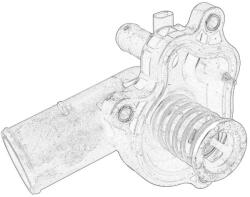 CHRYSLER Termostat Sistem Racire (90°c in Carcasa) Dodge Durango Jeep Gladiator Grand Cherokee Iv Grand Cherokee L V Wrangler (04893926AH)