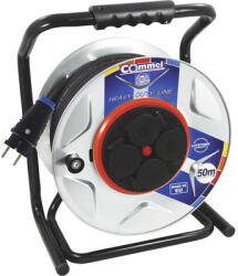 Commel Prelungitor electric pe tambur metalic Commel Heavy Duty 4 prize 50m cablu cauciuc 3x1, 5 mm2, pentru exterior IP44 (COM-200-381)