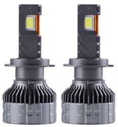 Techstar Set 2 LED-Uri Auto Techstar® P18, H7, 300W, 45000 Lumeni, 6500K, 12-24V, Unghi Fascicul 360°, CSP 4575, Canbus, Radiator Aluminiu, Racire Cooling Tech, Argintiu (SKU3071)
