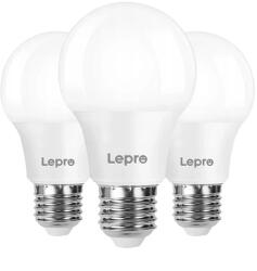 Lepro 100089-WW-EU-3 LED-izzó, E27, A60, 8, 5 W (60 W), 806 lm, 2700 K (meleg fehér), 180°, 3 darabos csomag (EAN100089-WW-EU-3)