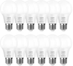 Lepro 100089-WW-EU-12 LED-izzó, E27, A60, 8, 5 W (60 W), 806 lm, 2700 K (meleg fehér), 180°, 12 darabos csomag (100089-WW-EU-12)