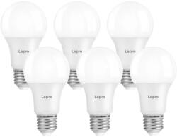 Lepro 100092-WW-EU-6 A60 E27 LED izzó, meleg fehér, 7 W, 6 db