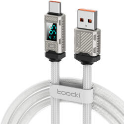 Toocki Conqueror USB-A - USB-C 66W 6A kijelzős kábel 1m fehér (TXCAC-ZFZ02) (TXCAC-ZFZ02)