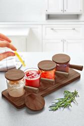 Hermia Sauce Bowl Set (4 Pieces) Brown MCH11740