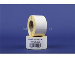  Etikett címke thermo, 26x43mm, tekercses, 1000 címke/tekercs fehér (EGYEB_R_67695) (EGYEB_R_67695)