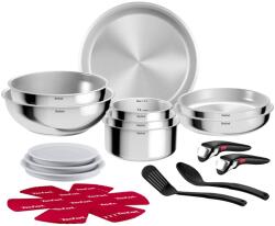 Tefal Set de Vase Tefal Ingenio Comfort Max, inox, compact, cu maner detasabil (45528259)