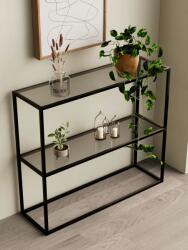 Hanah Home Black Oskar Tálalószekrény - Fekete, Átlátszó