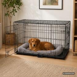 Pepita Cușcă portabilă pentru câini Pepita XXL 107x68x76cm - Negru (KF-XL107)