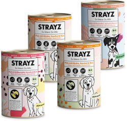  STRAYZ 4x400g STRAYZ BIO nedves kutyatáp próbacsomag 3 változattal