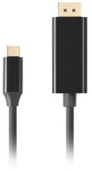 Lanberg CA-CMDP-10CU-0018-BK DisplayPort 1.2 (M) - USB Type-C (M) UHD 4K CU fekete aranyozott DisplayPort kábel 1, 8m (CACMDP10CU0018B) - pepita