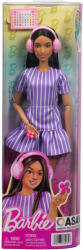 Mattel Barbie: Fashionista Barátnők stílusos divatbaba fejhallgatóval lila ruhában - Mattel (FBR37/JJN58)