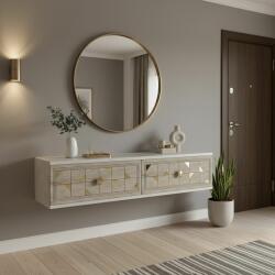 Hanah Home Dresser White Travertine Gold Moka 120 - White, Travertine, Gold