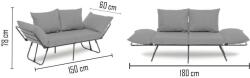  Atelier Del Sofa Garden 2-Seat Sofa-Bed Anthracite Viper Outdoor 2-Seater - Anthracite