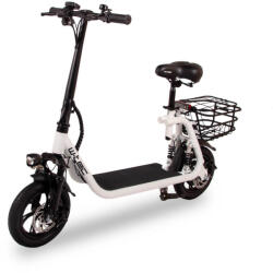 W-Tec Elektromos roller W-TEC Billar III 500W 12", összecsukható kialakítás, 30 km-es hatótávolság, jóváhagyással rendelkező hátsó világítás fehér (30676-4)