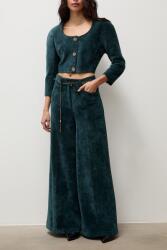 Answear. LAB pantaloni wide leg pentru femei din catifea reiată B9Y2-SPD012_96X (PN1750.tok)