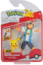Jazwares Set Figurine De Actiune, Pokemon, Ash & Pikachu, 2buc - Jazwares (pkw2473) Figurina