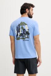 Fjall Raven t-shirt férfi pamut Swedish Forest - kék M