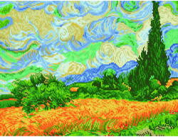 Lowlands DIAMOND DOTZ Câmpuri de grâu (Van Gogh)